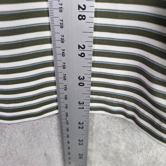 Mens Callaway Opti Dri Green White Striped Polo Shirt Short Sleeve Polyester XL - Picture 7 of 8